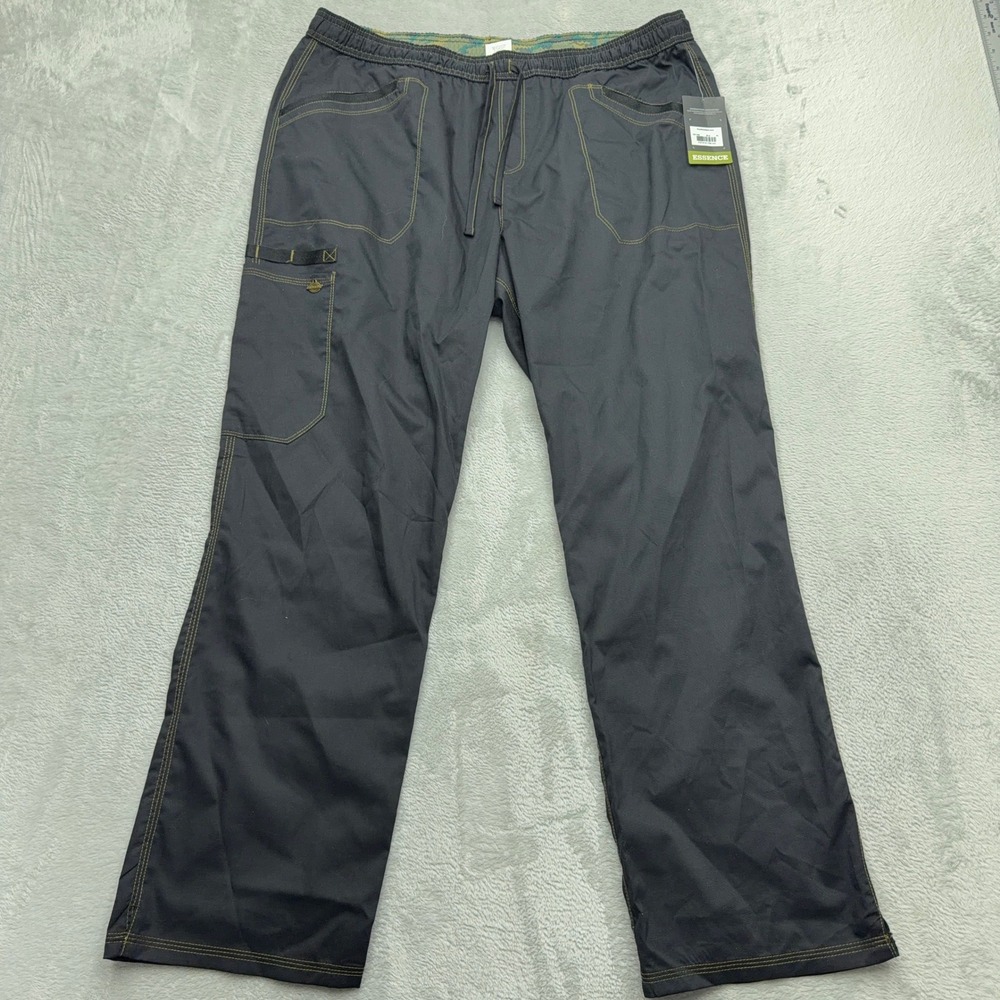 Dickies Scrub Pants Womens XL Black Essence Contemporary Cargo Contrast Stitch